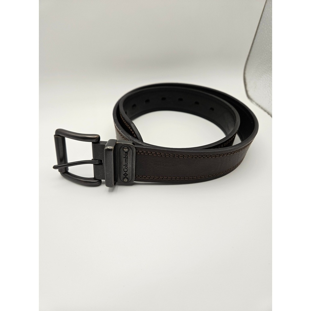 Columbia Mens Reversible Leather Belt‎ Brown Black Size 30-32 Small 11CO02P9